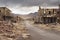 panoramic view of the ghost town, showing the desolation and decay