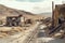 panoramic view of the ghost town, showing the desolation and decay