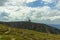 Panoramic view of the glacial cirques known as Snowy Pits.A remoted building on Polish-Czech border in Krkonose Giant mountains.