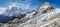Panoramic view of Glacier Blanc 2542m located in the Ecrins Massif in French Alps