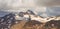 Panoramic view of glacier mount weisskugel palla bianca in the Ã¶tztal alps in summer