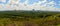 Panoramic view of Glass House Mountains in Queensland, Australia