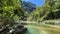 Panoramic view of the Gola della Rossa in the Marche region during summer