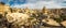 Panoramic view of Goreme, Turkey in the morning.