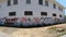 Panoramic view of graffiti on a wall in Lyon, France