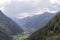 Panoramic view of the Gressoney valley near Monte Rosa