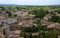 Panoramic view on Grignan buildings, France