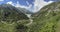 Panoramic view of the Grimselpass valley