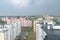 Panoramic view of Grodno city in Belarus during cloudy day