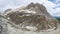 Panoramic view of Gruppo del Catinaccio and Catinaccio d`Antermoia mount. Dolomites, Italy