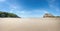 Panoramic view of Guarita Beach at Guarita Park - Torres, Brazil