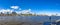 Panoramic view of Hamburg harbour, Germany