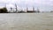 Panoramic view Hamburg port