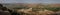 Panoramic view of Hampi`s valleys from Hanuman Temple, Anjanadri Hill, Hampi, Karnataka, India