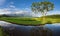 Panoramic view of Hanalei Valley in Kauai