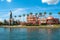 Panoramic view of Hard Rock Cafe and Chololate Emporium restaurant at Universal Studios 2