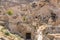 Panoramic view of Hasankeyf ancient cave houses, Turkey