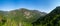 Panoramic view in the Hautes-gorges-de-la-riviÃ¨re-Malbaie national park, in Quebec