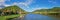 Panoramic view of Heidelberg and Neckar river taken from Karl Theodor Bridge