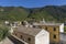 Panoramic view of the hill town of Corniglia in the Cinque Terre park, Liguria, Italy