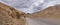 Panoramic view of Himalayan mountain roads of Ladakh region of India