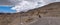 Panoramic view of Himalayan mountain roads of Ladakh region of India