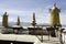 A panoramic view of the Himalayan mountains can be seen from the rooftop of the Deprung Monastary.