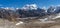 Panoramic view of Himalayas mountain range from Renjo la pass, E