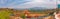 Panoramic view of Hindu temple and Ajmer city India