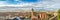 Panoramic view of the historic city of Avila with dramatic cloud