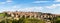 Panoramic view of the historic city of Avila from the Mirador of Cuatro Postes, Spain