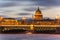 Panoramic view of the historical center of Saint Petersburg