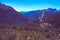 Panoramic view of Hollyford Valley from the Key Summit hike on Routeburn Track in Fiordland National Park,New Zealand South Island