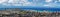 Panoramic view of Honolulu city, Waikiki and Diamond Head