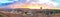 Panoramic view of the Hot Air balloons flying tour over Mountains landscape spring sunrice Cappadocia