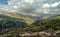 Panoramic view of the huge Qadisha Gorge near Bcharre in Lebanon