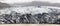 Panoramic view of huge Svinafellsjokull glacier in Iceland