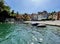 Panoramic view of idyllic lakeside town Mergozzo, Upper Italian lakes, Piedmont, Italy.