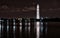 Panoramic view of illuminated Washington Monument