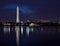 Panoramic view of illuminated Washington Monument