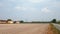 Panoramic view of incineration plant and old farm