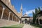 Panoramic view of inner garden of Basilica di Santa Croce