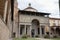 Panoramic view of inner garden of Basilica di Santa Croce