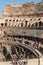 Panoramic view of inside part of  Colosseum in city of Rome, Italy