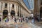 Panoramic view of interior of Galleria Vittorio Emanuele II