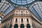 Panoramic view of interior of Galleria Vittorio Emanuele II