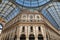 Panoramic view of interior of Galleria Vittorio Emanuele II