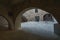 Panoramic view of the interior of Museu Picasso de Barcelona.The museum houses one of the most extensive collections of artworks