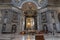 Panoramic view of interior of Papal Basilica of St. Peter (St. Peter\'s Basili