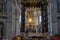 Panoramic view of interior of Papal Basilica of St. Peter (St. Peter\'s Basili